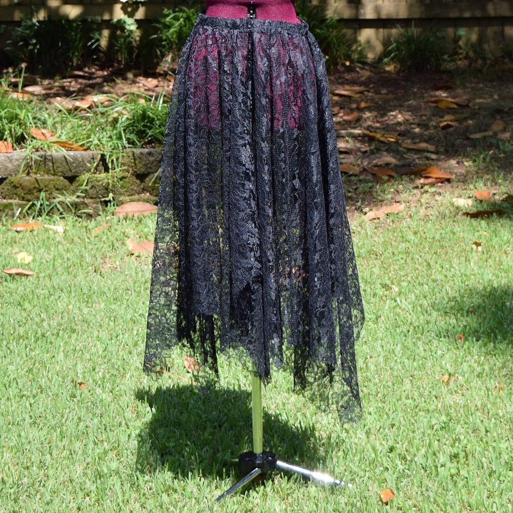 Black lace overskirt